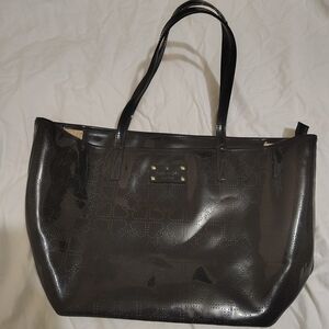 Kate Spade Black Glossy Tote